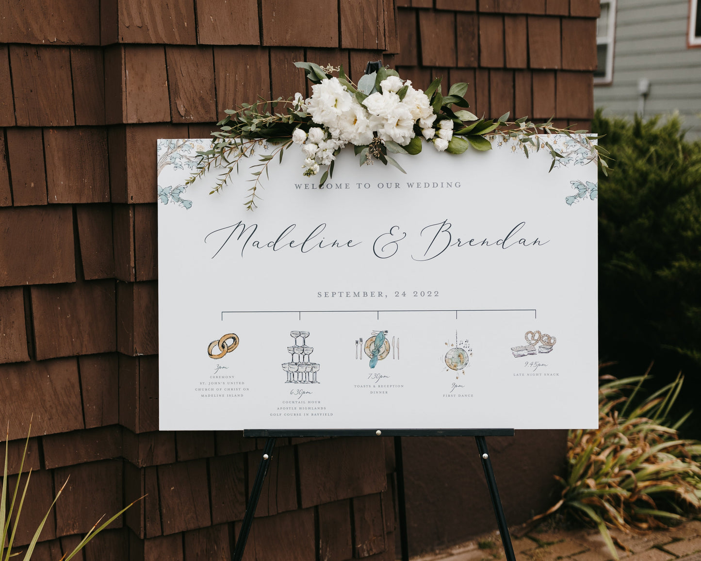 Order of Day Board, Bespoke Signage, On the Day Wedding Stationery