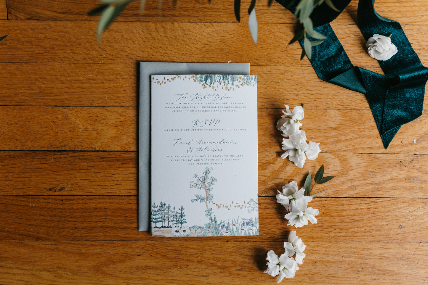 RSVP Card with Envelope, Bespoke Wedding Stationery