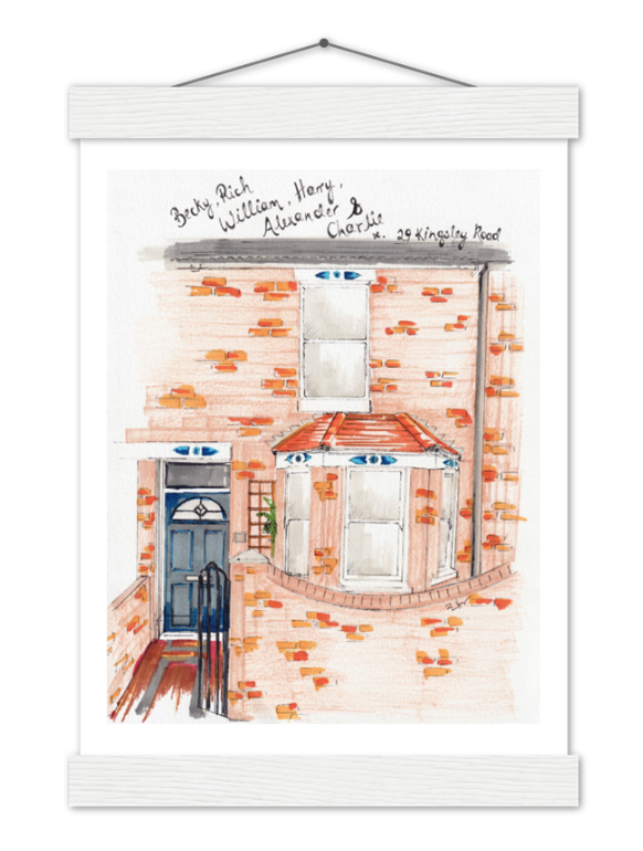 Custom House Illustration (New Home Gift)