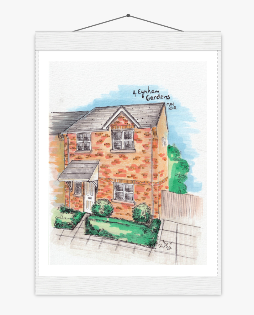 Custom House Illustration (New Home Gift)