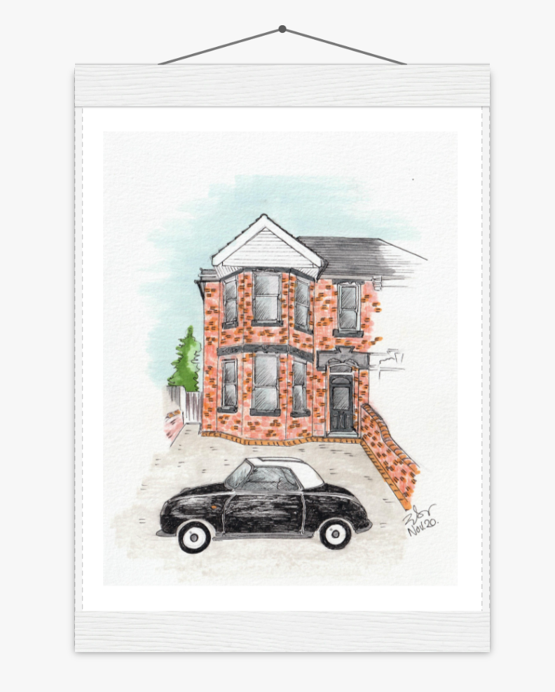 Custom House Illustration (New Home Gift)