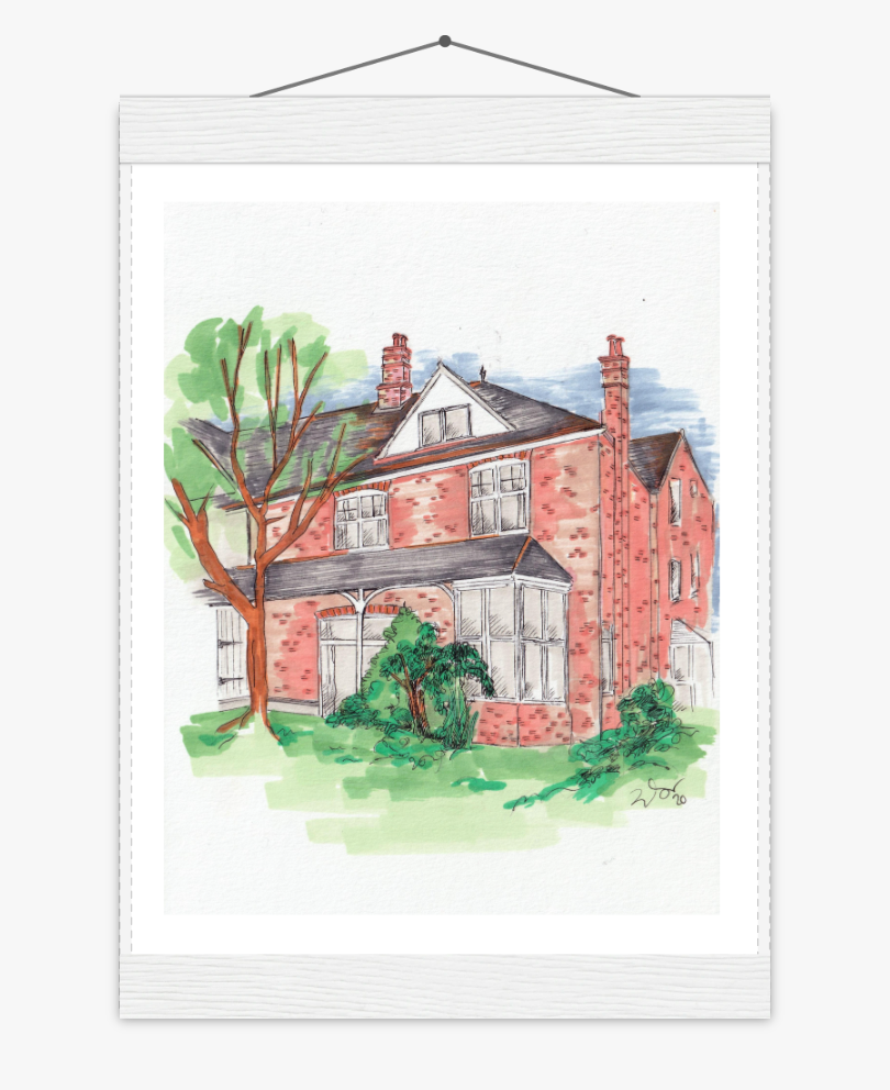 Custom House Illustration (New Home Gift)