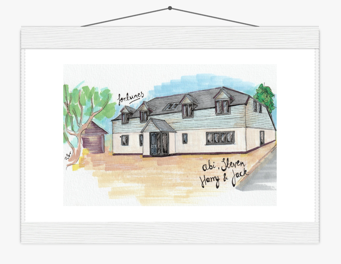 Custom House Illustration (New Home Gift)