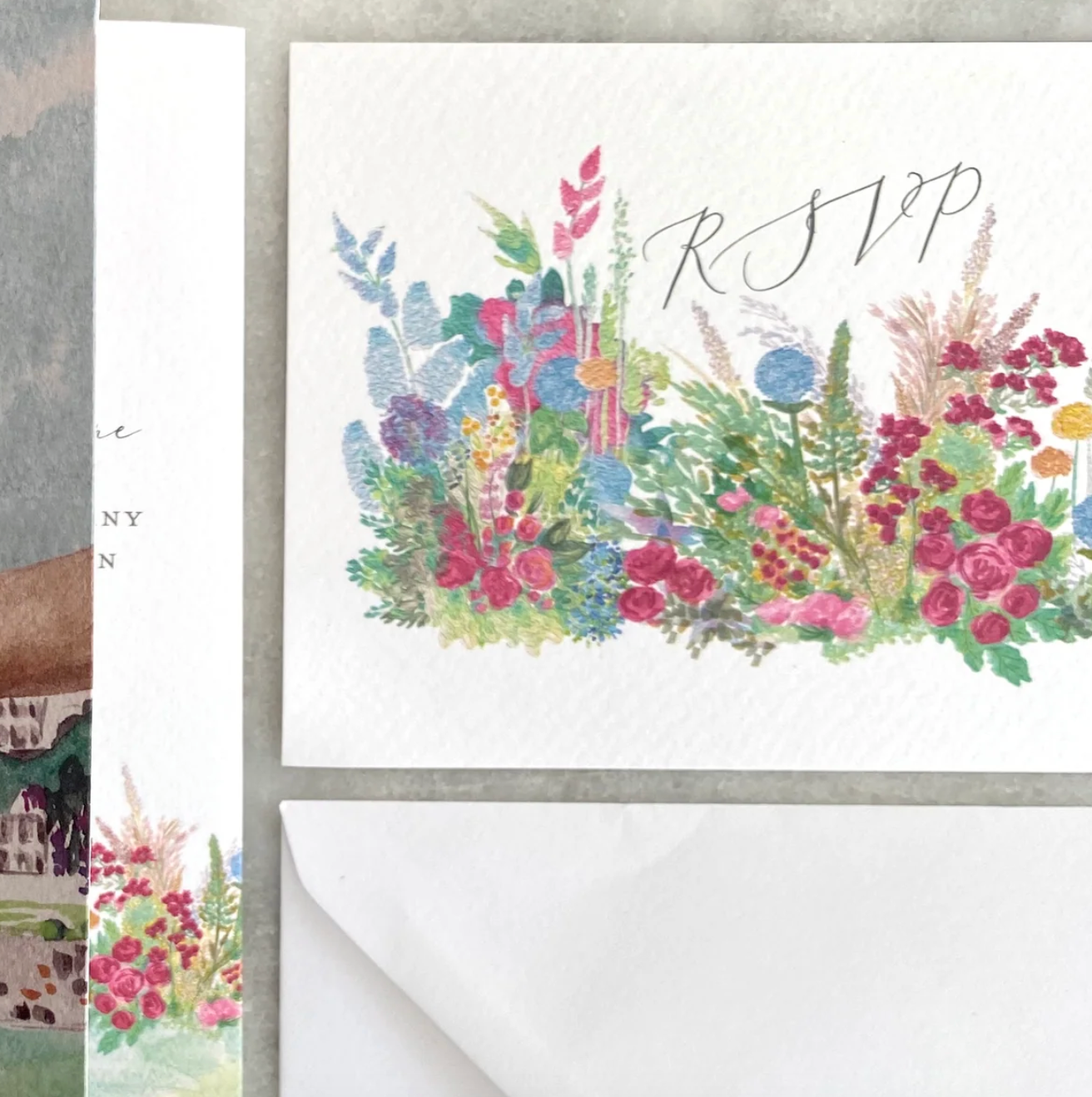 RSVP Card with Envelope, Bespoke Wedding Stationery