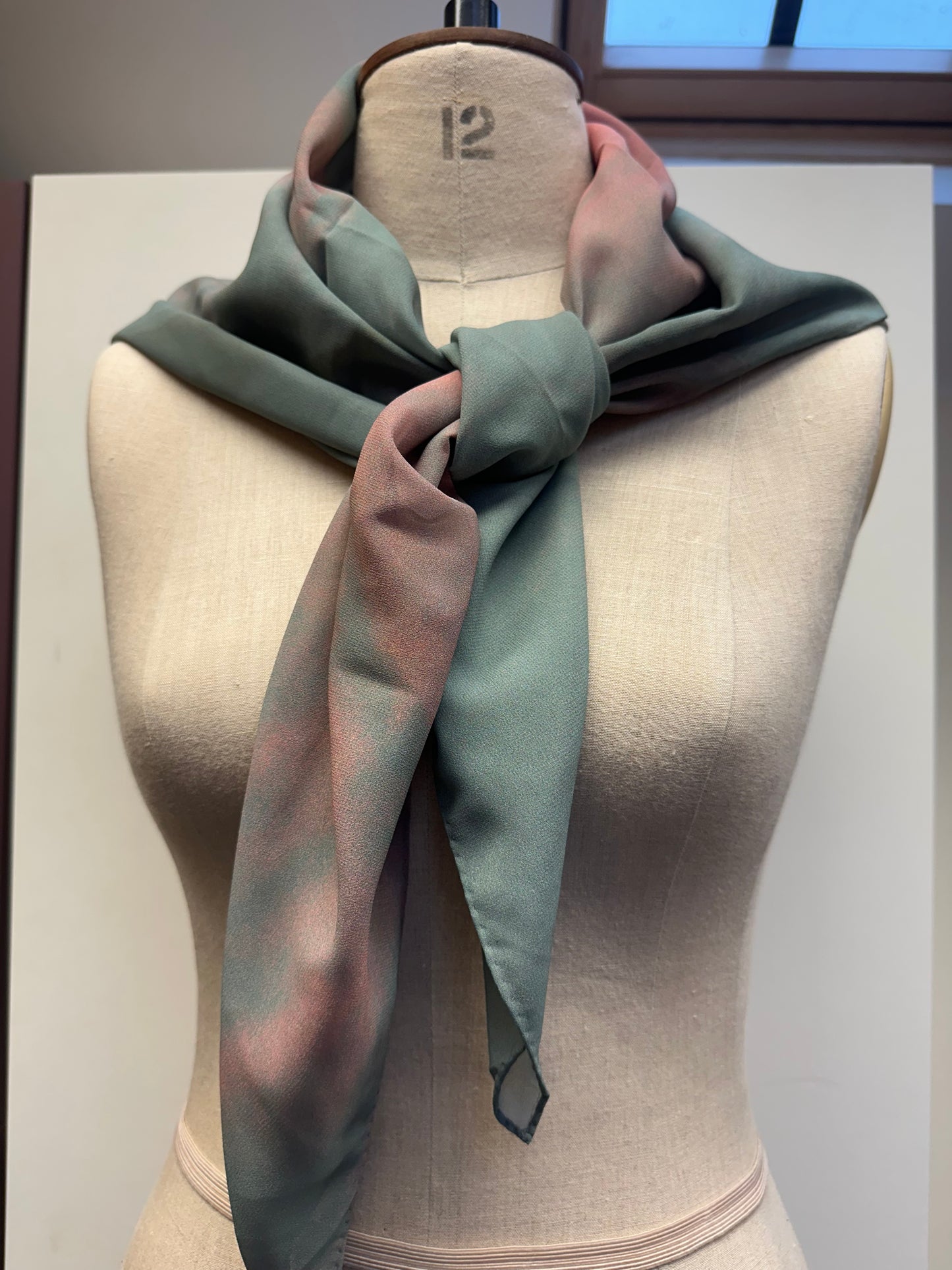 French Bulldog Illustrated Scarf made with Sustainable Topgreen Fabric, Unique Gift