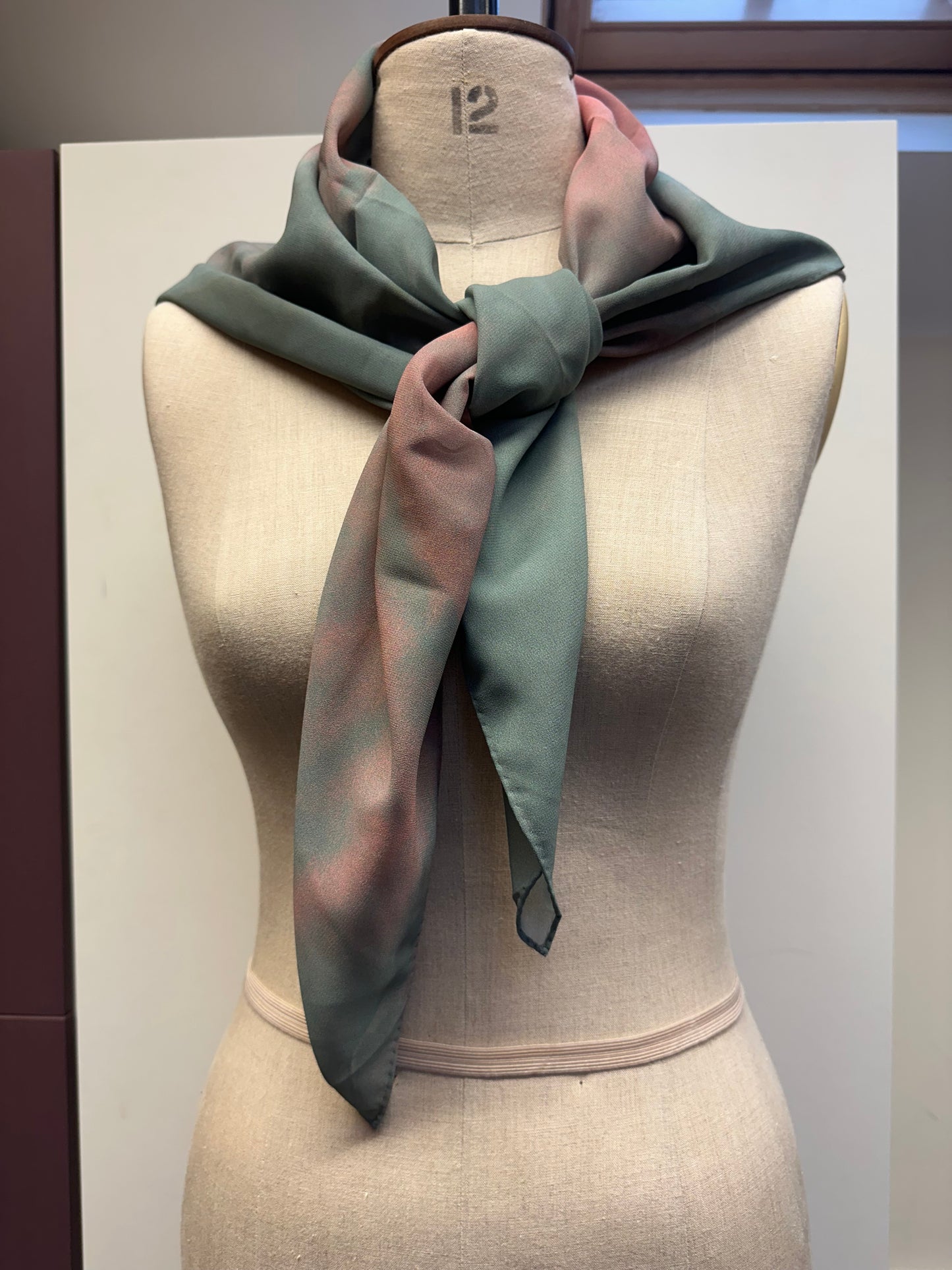 French Bulldog Illustrated Scarf made with Sustainable Topgreen Fabric, Unique Gift