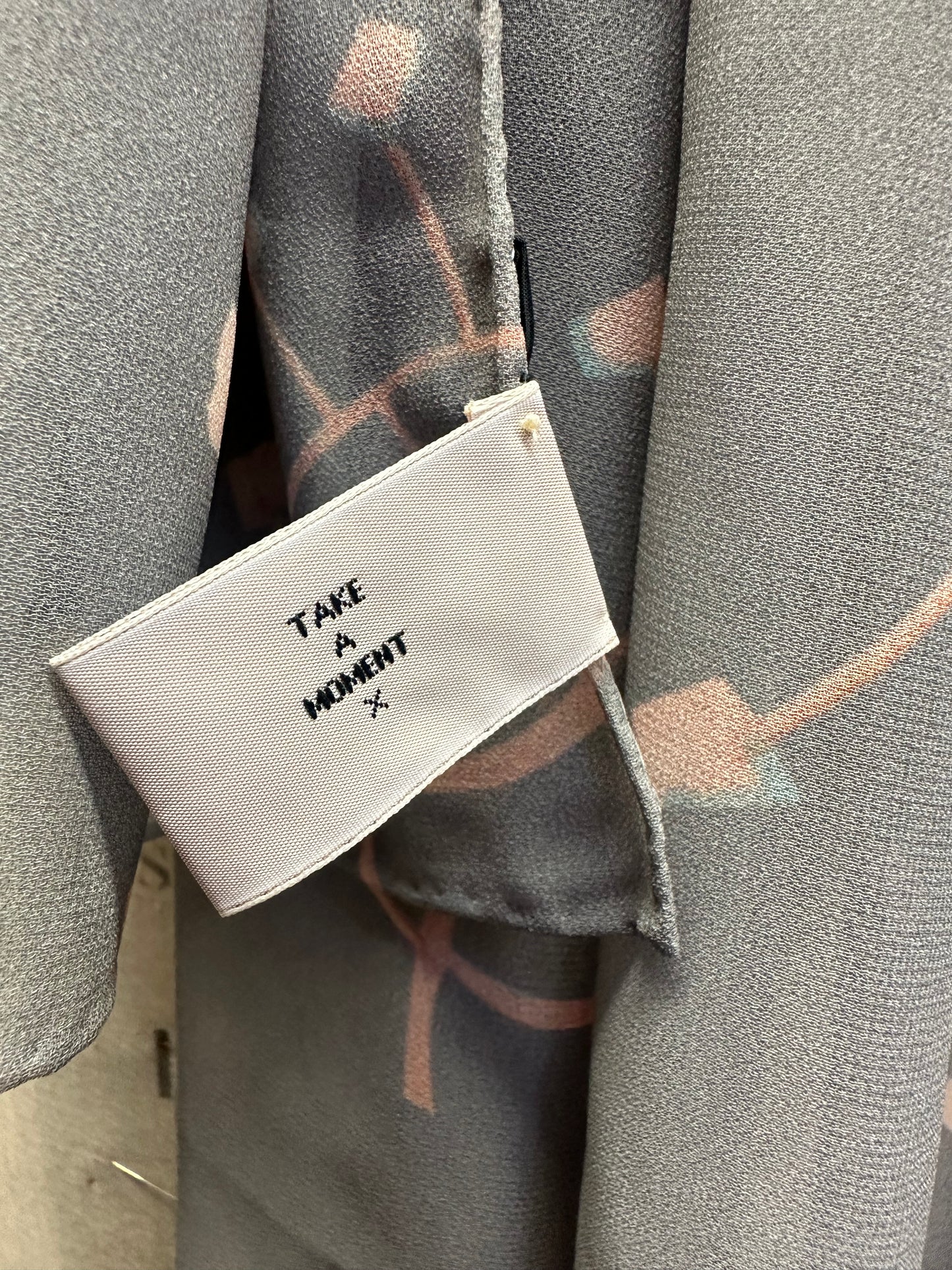 Large All Seeing Eye Pastel Grey Sustainable Scarf, Unique Gift