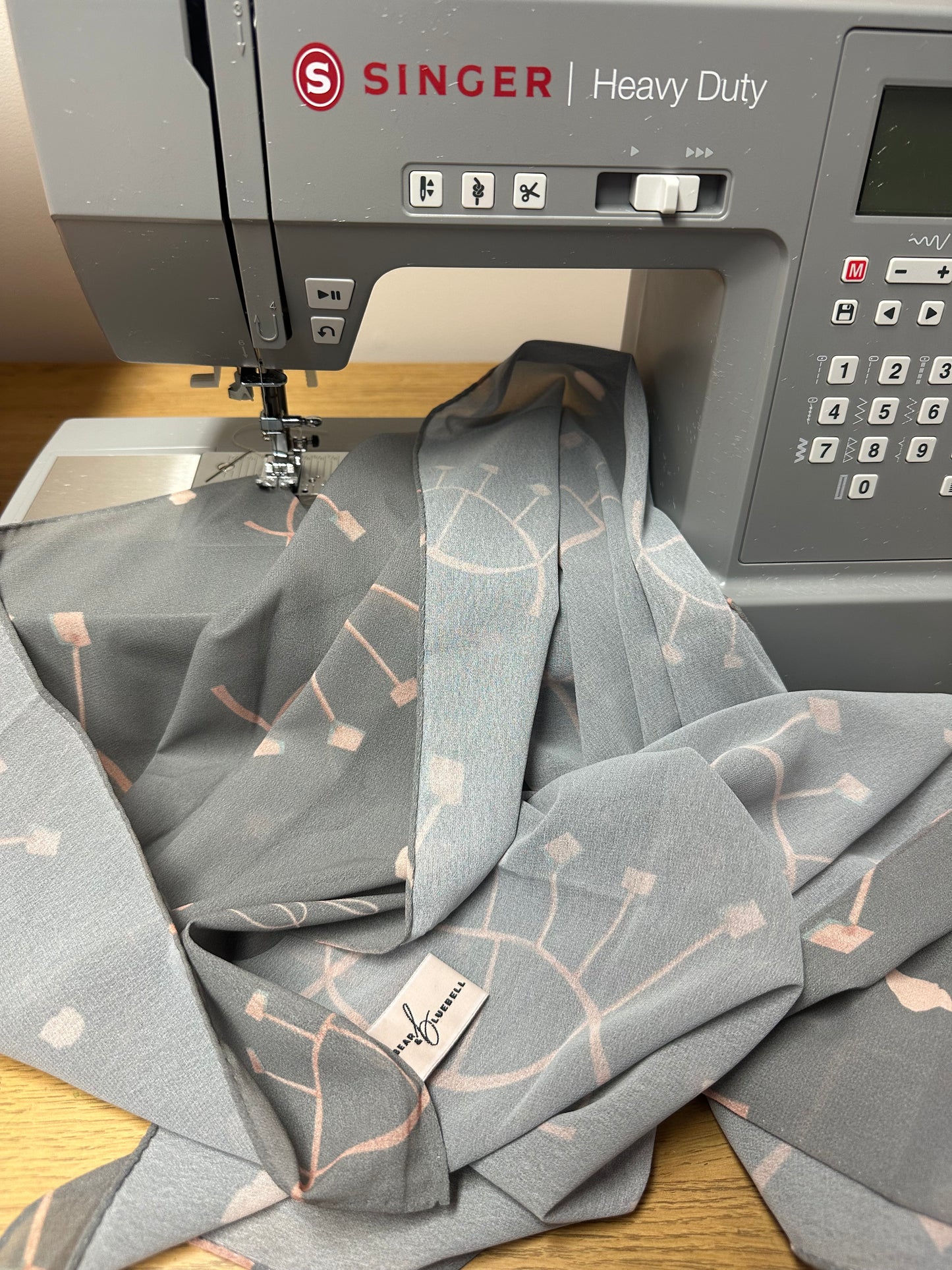 Large All Seeing Eye Pastel Grey Sustainable Scarf, Unique Gift