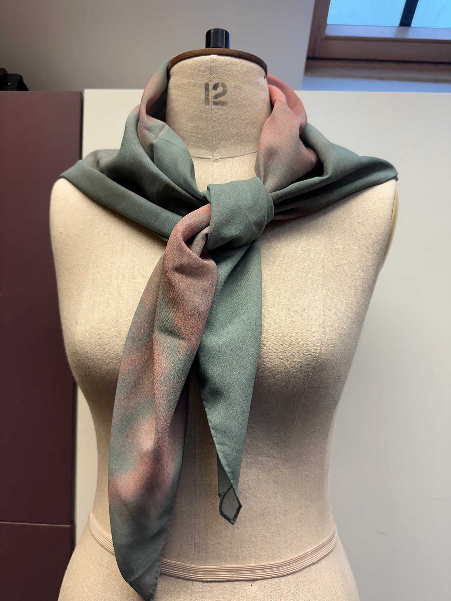 French Bulldog Illustrated Scarf made with Sustainable Topgreen Fabric, Unique Gift