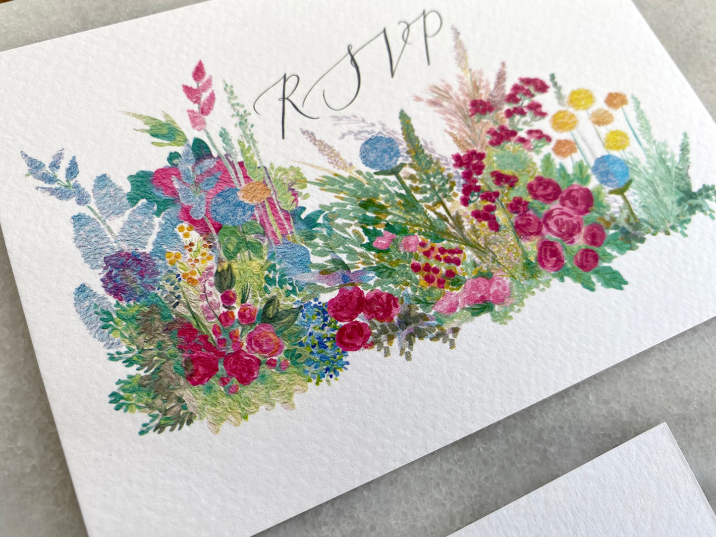 RSVP Card with Envelope, Bespoke Wedding Stationery