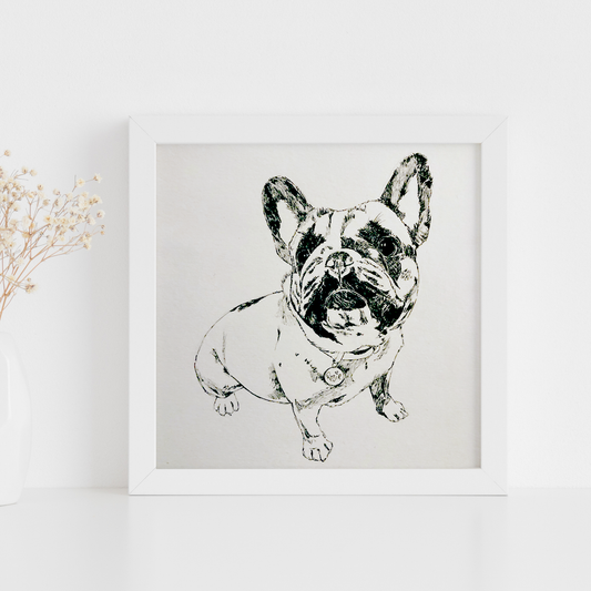 Black & White Pet Portrait (Original Artwork)