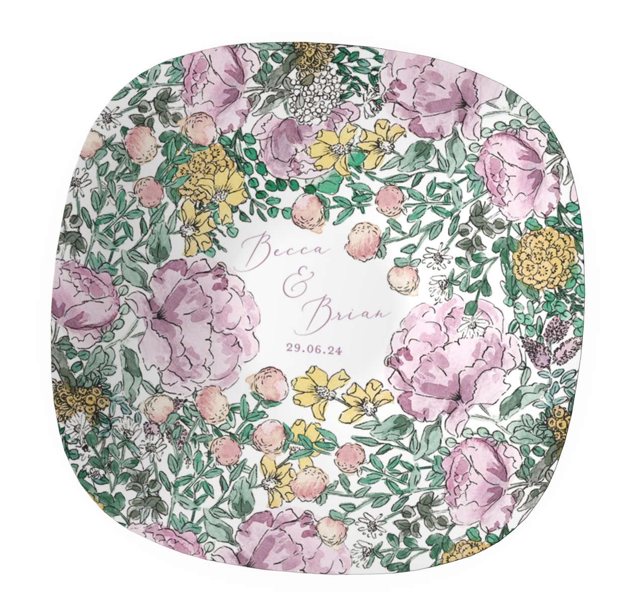 Personalised Large Square Dish
