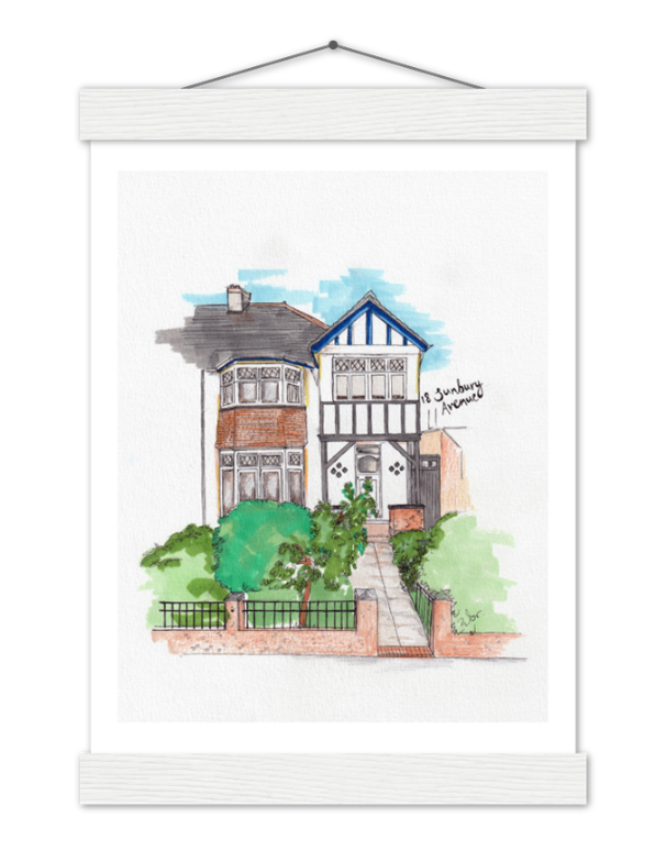 Custom House Illustration (New Home Gift)