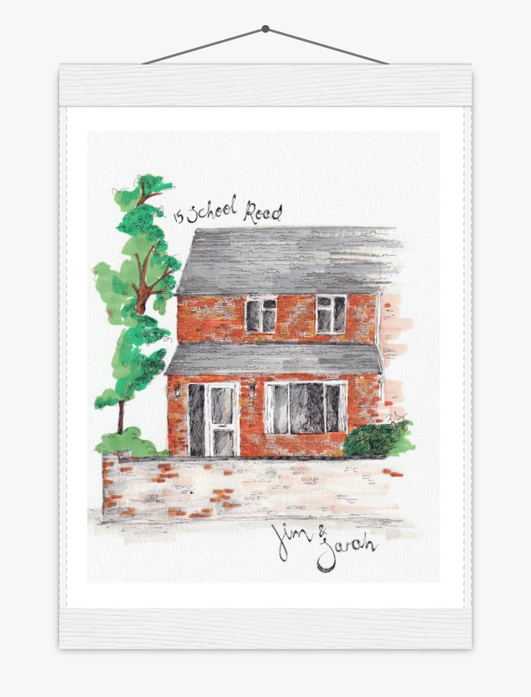 Custom House Illustration (New Home Gift)
