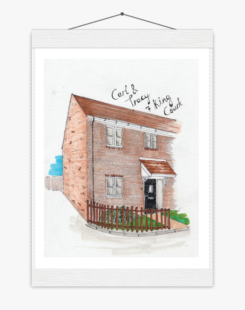 Custom House Illustration (New Home Gift)