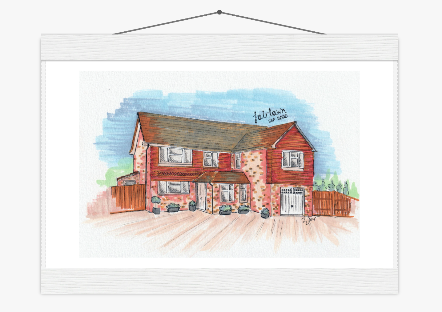 Custom House Illustration (New Home Gift)