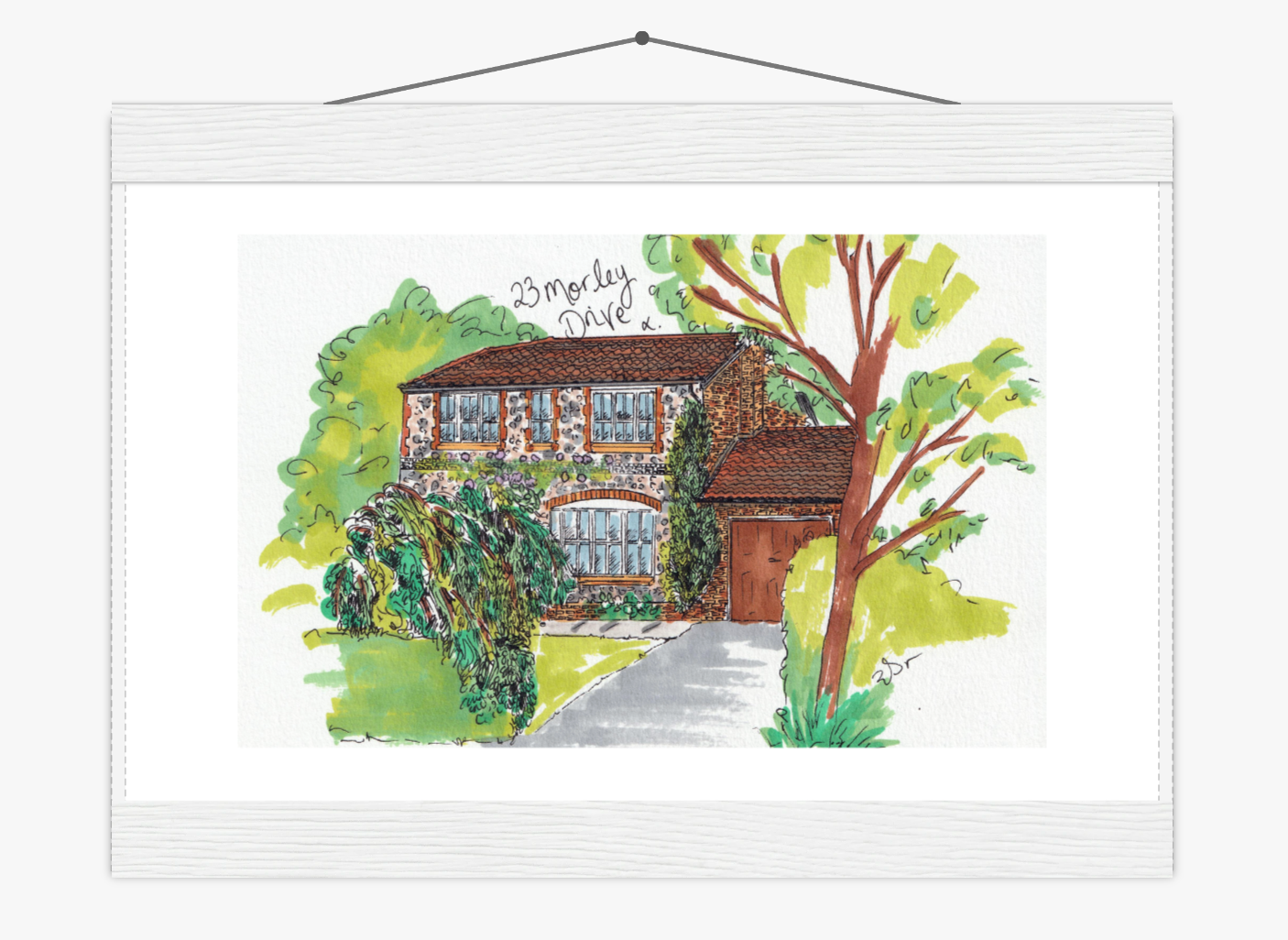 Custom House Illustration (New Home Gift)