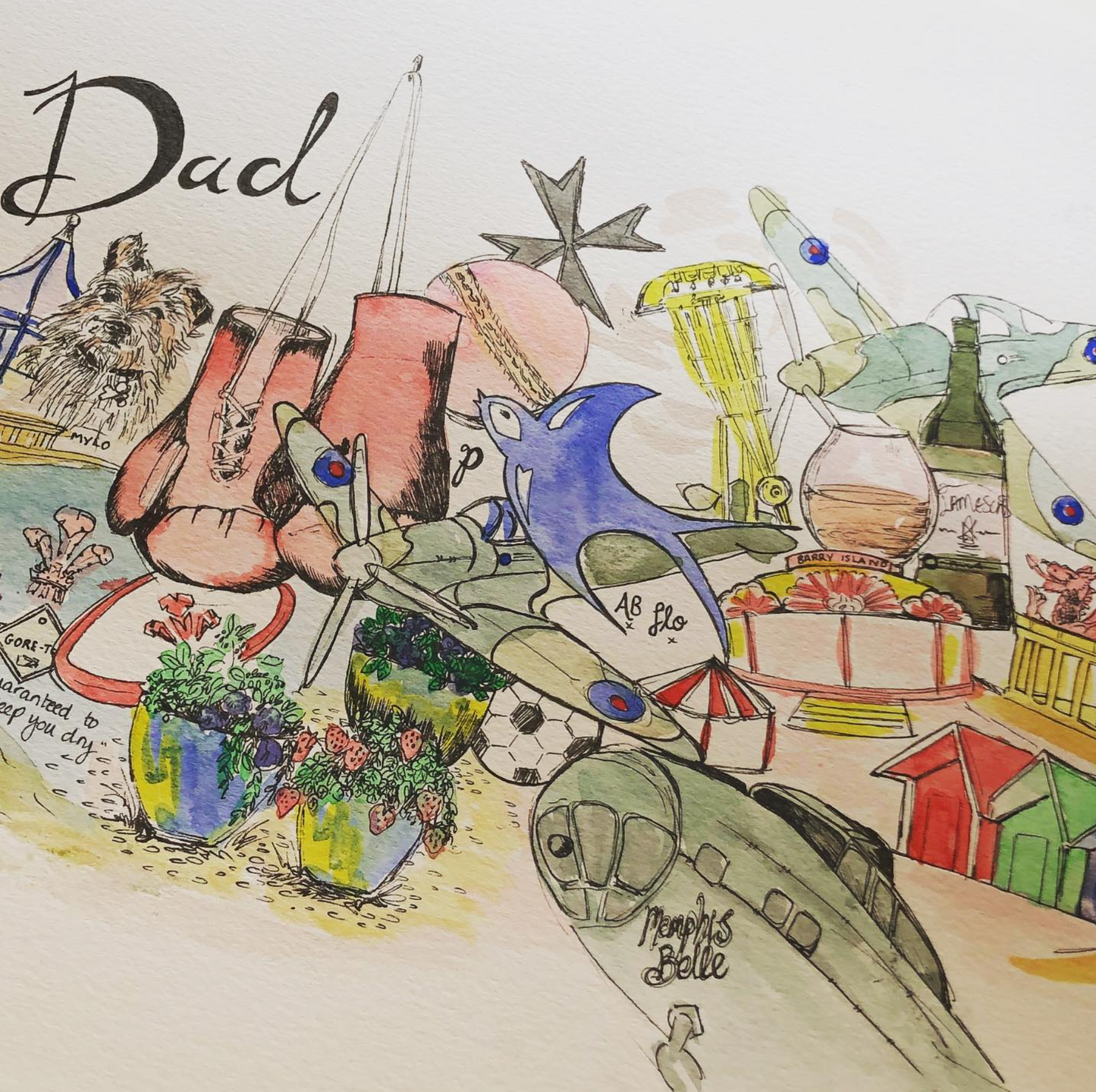 Custom Story for Dad Original Artwork