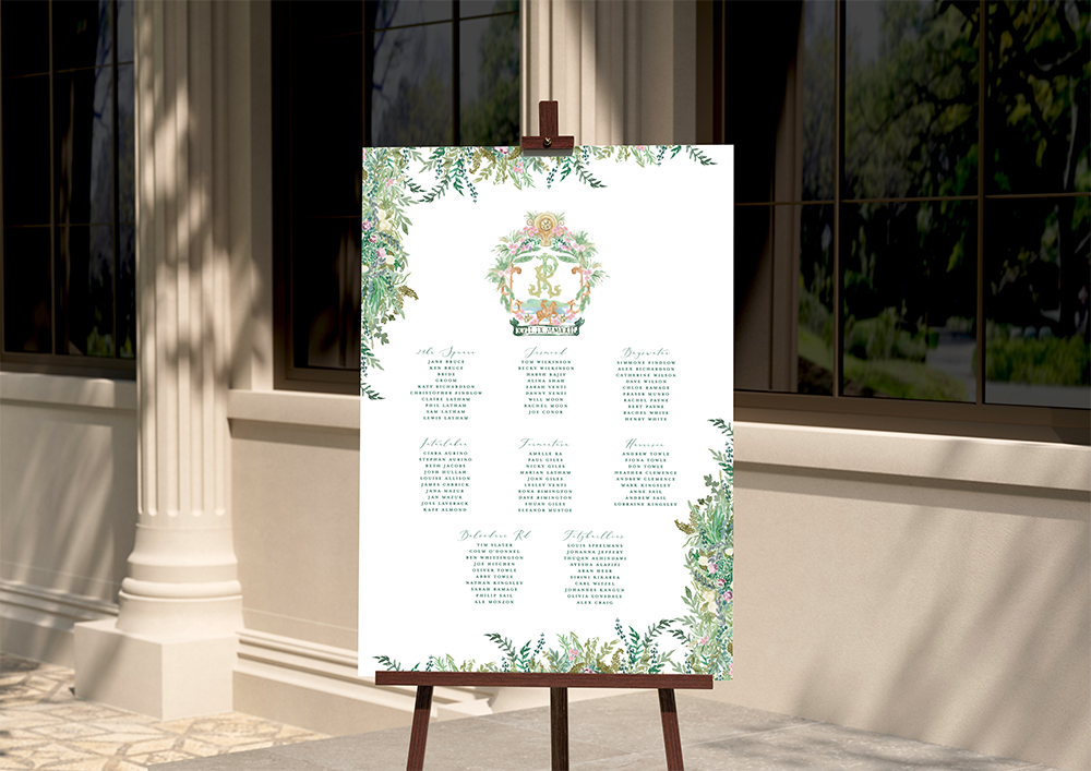 Table Plan Board, Bespoke On the Day Wedding Stationery