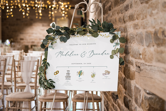 Order of Day Board, Bespoke Signage, On the Day Wedding Stationery