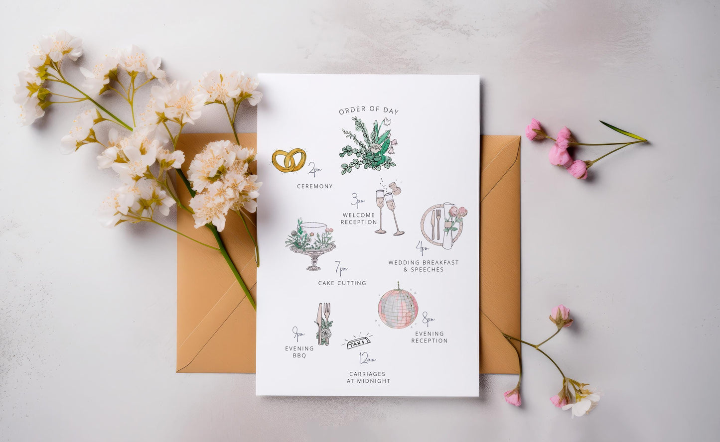 Spring Wildflower Wedding Invitation Suite with 8 TEMPLATES, Optional Customisation & Print, Garden Wedding Invite, Springtime Printable EDITABLE Download