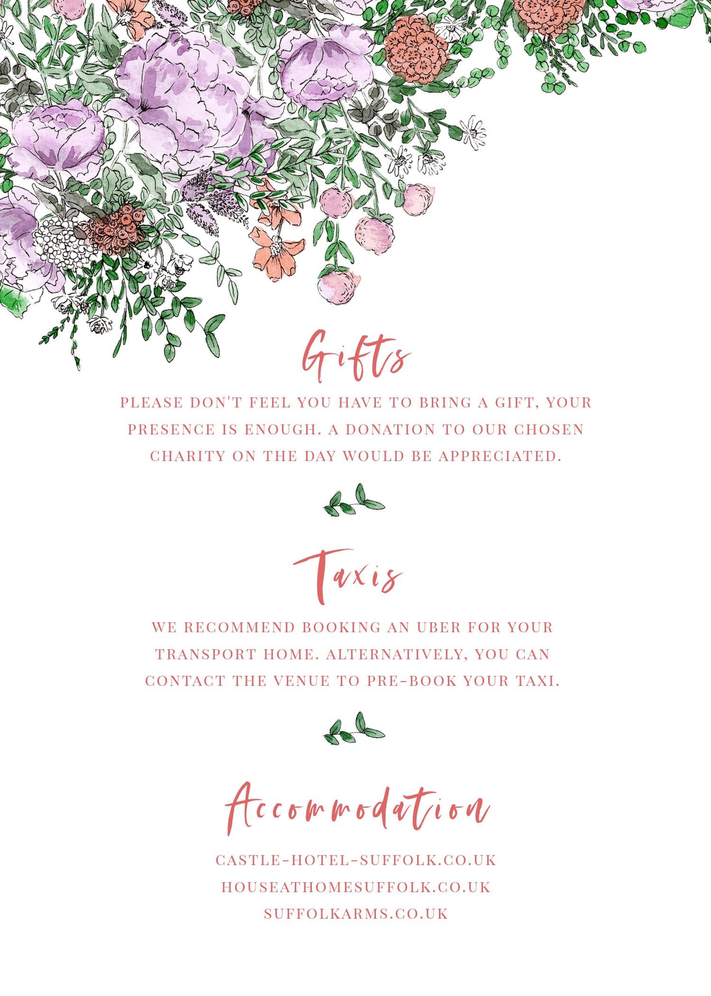 Hand Drawn Garden Wildflower Wedding Invitation Template, Optional Customisation & Print, Wedding Invite & Information, Colourful Spring Floral Printable EDITABLE Download