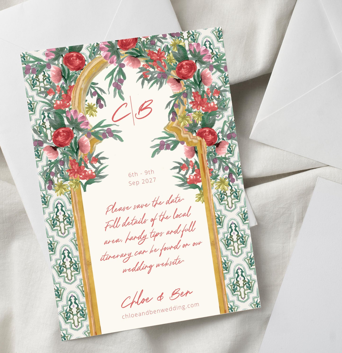 Moroccan Wedding Invitation TEMPLATE, Destination Wedding Invite, Marrakech Printable Elegant EDITABLE Download